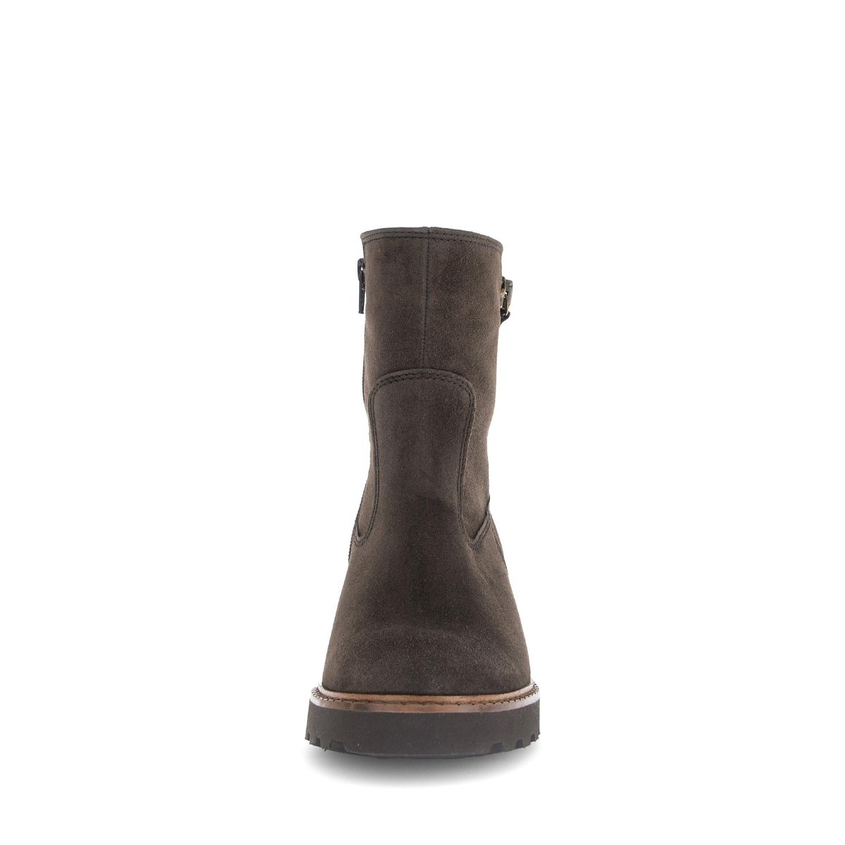 Bottines en cuir à talon décroché marron, GABOR
