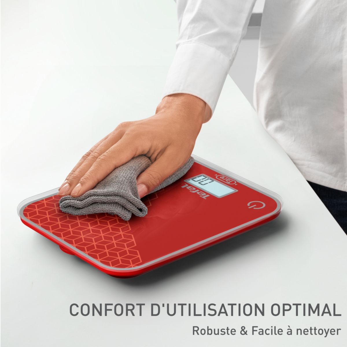 Balance de cuisine Optiss Scratch-Resistant BC50D7V0 couleur unique, TEFAL