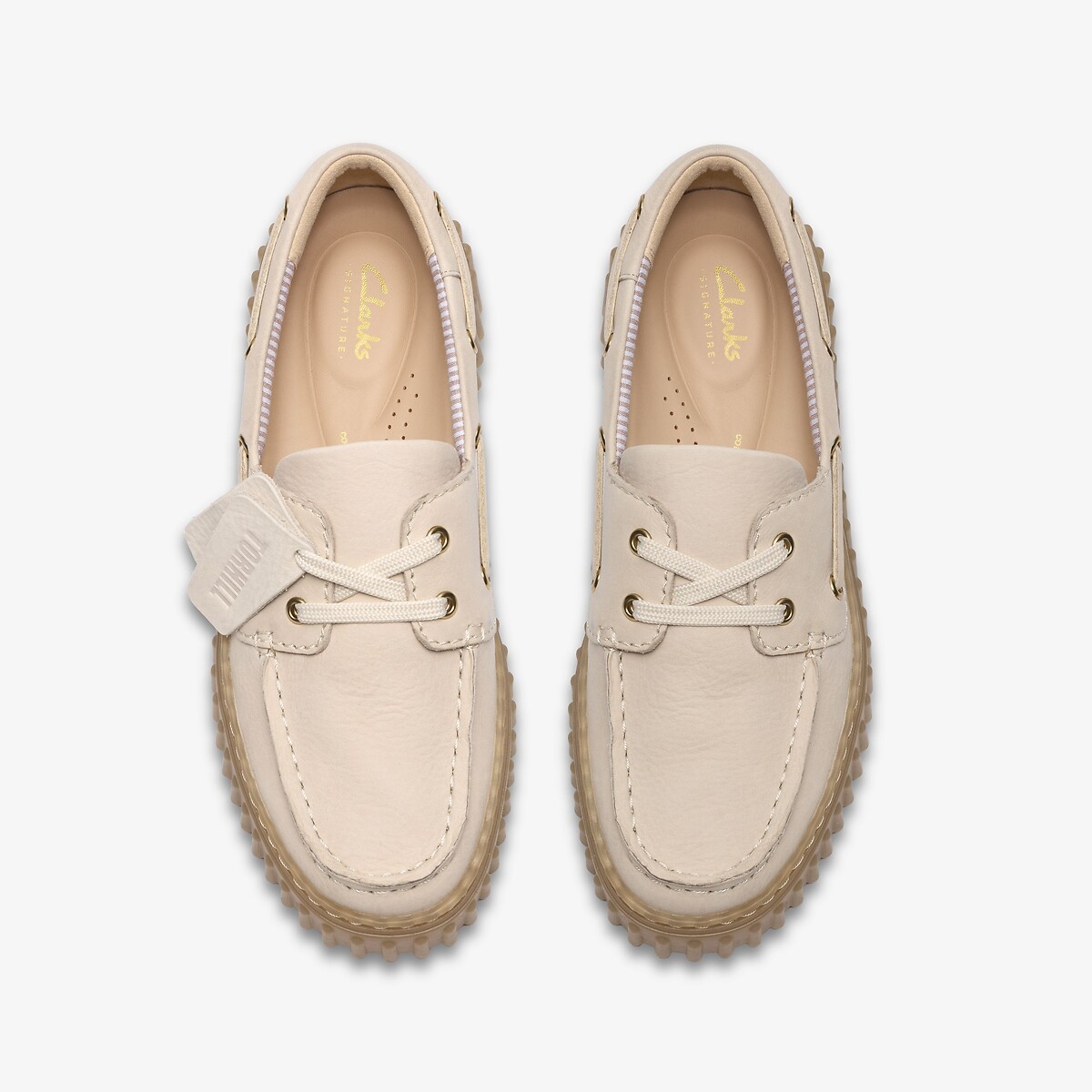 Scarpe da barca in nubuck, TORHILL BOAT crema, CLARKS