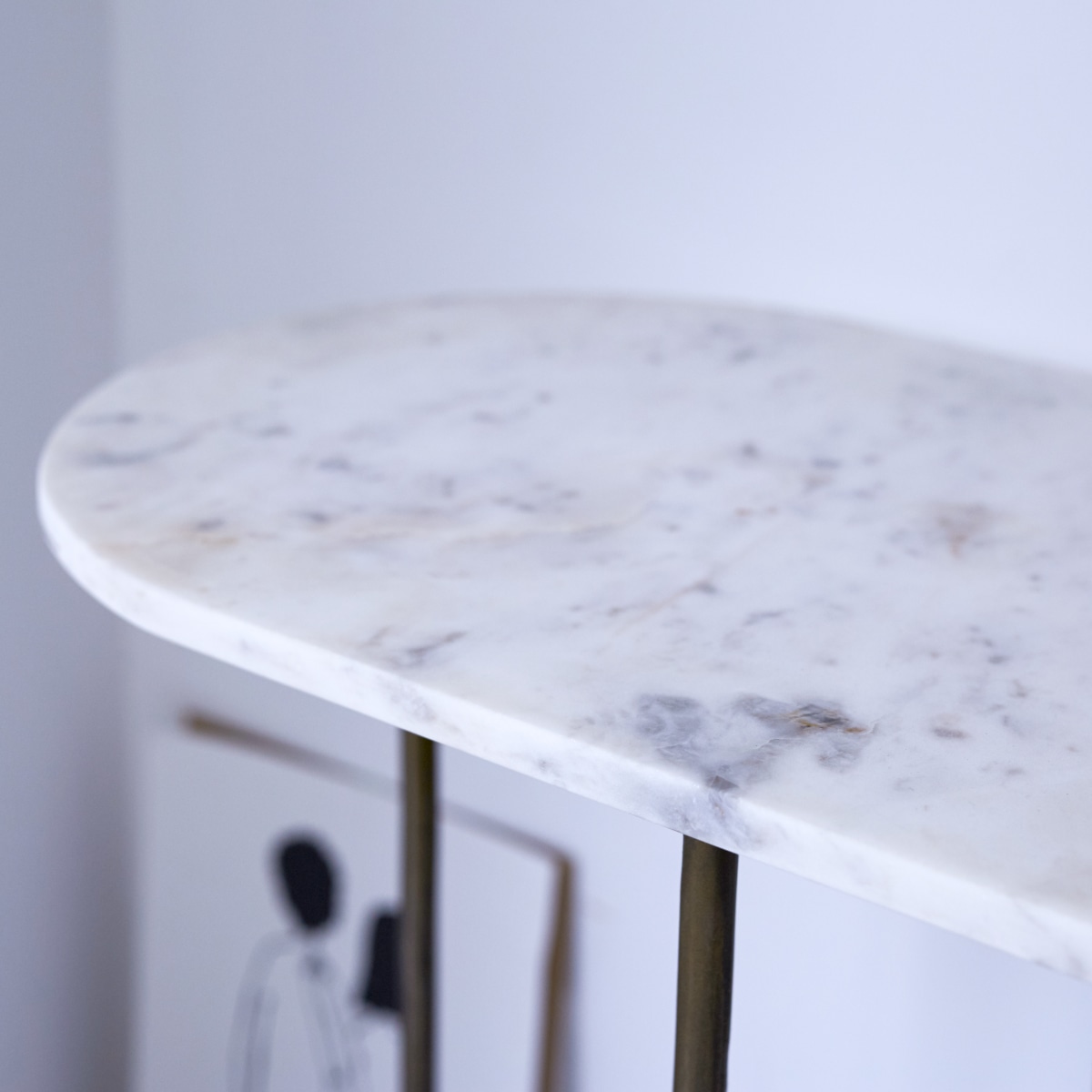 Console en Marbre, GUSTAV blanc, TIKAMOON