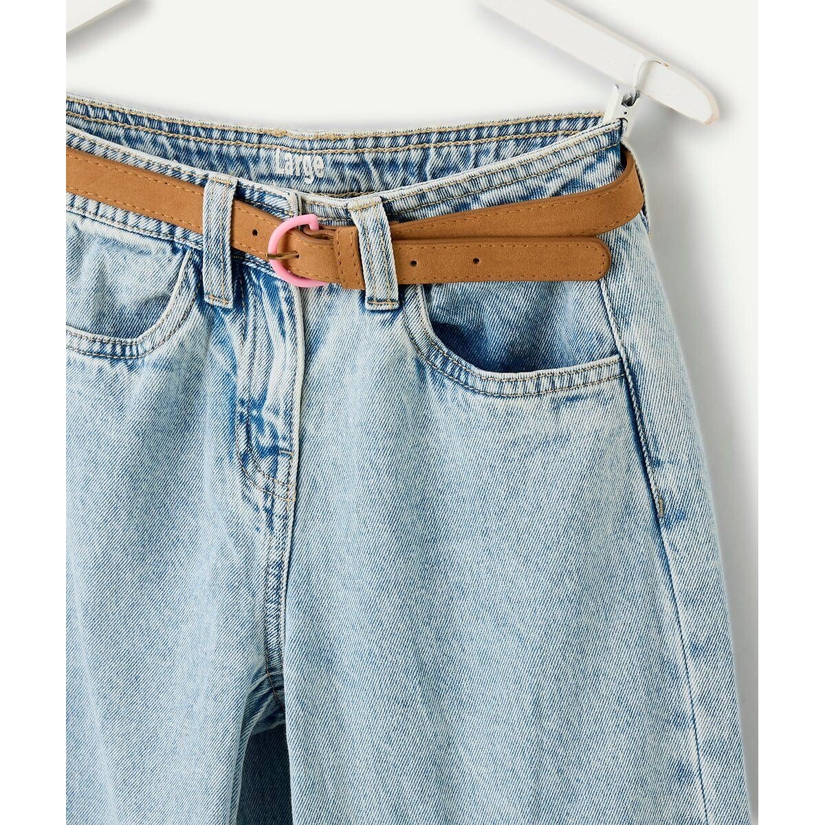 Jean large bleu denim, TAPE A L'OEIL