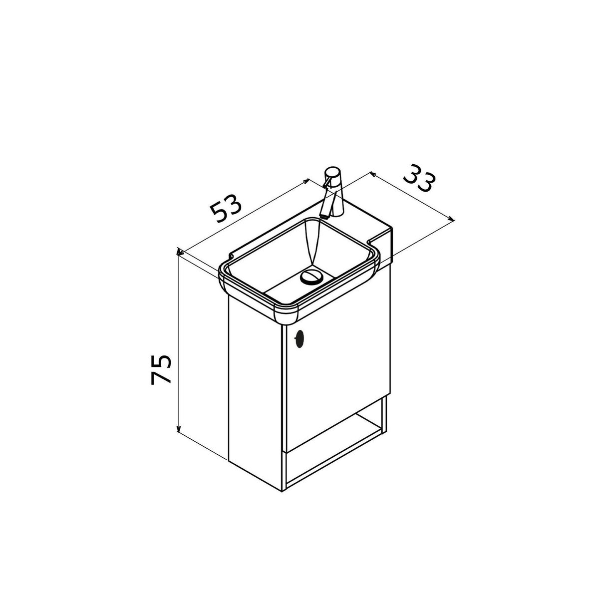 Lave-mains suspendu + vasque ONA bois clair, PIER IMPORT
