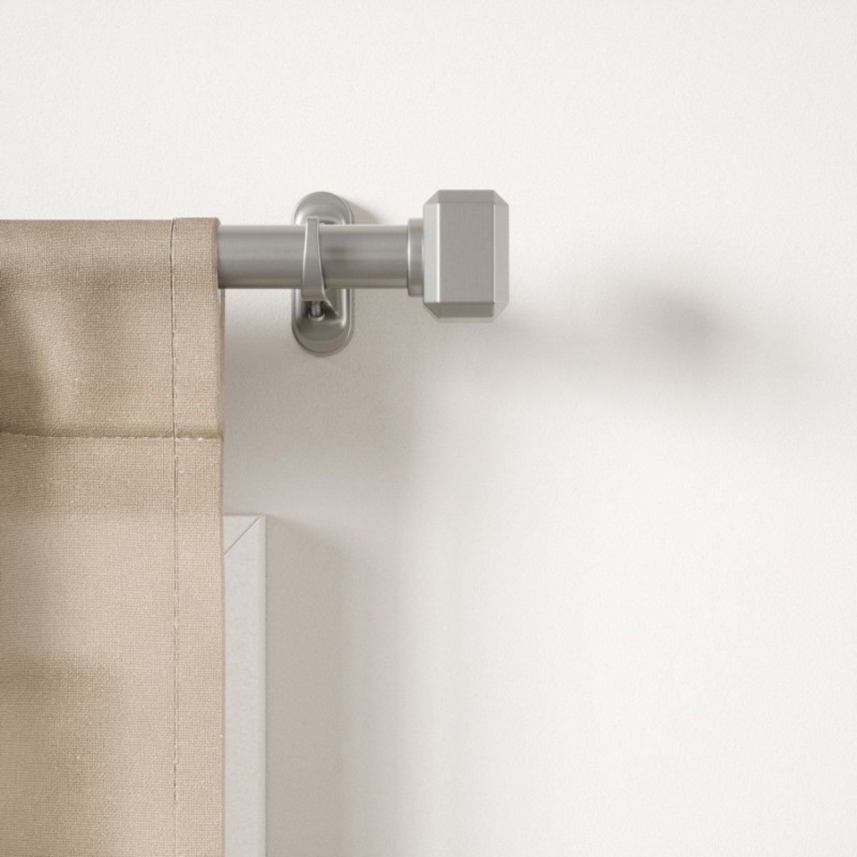Tringle à rideaux sans perçage Geo Pinpoint argent, UMBRA