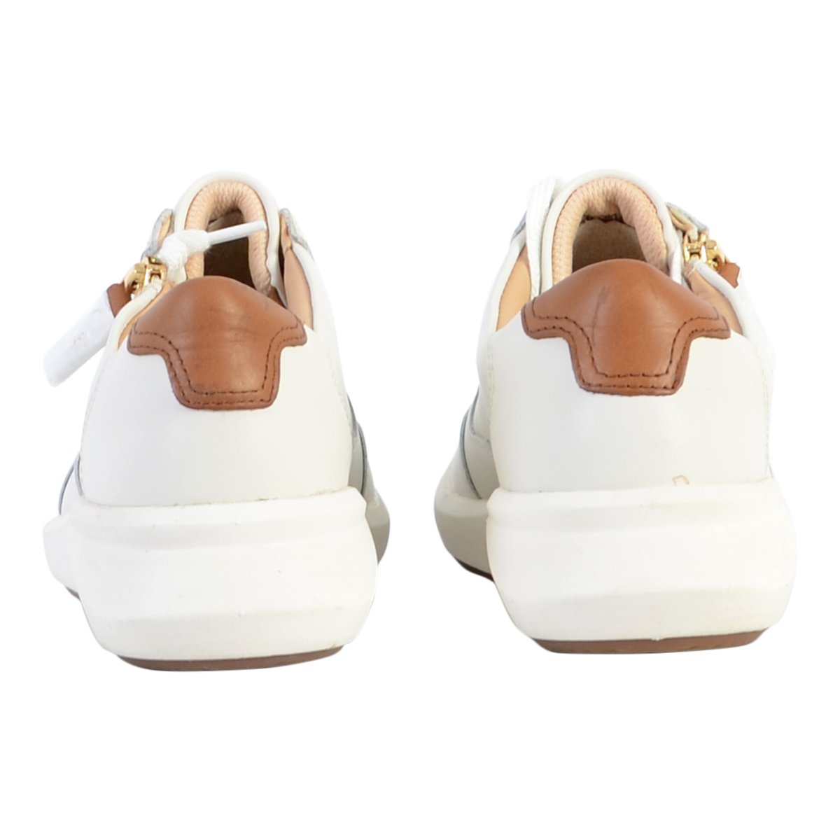 Basket Cuir Un Rio Zip cuir blanc, CLARKS