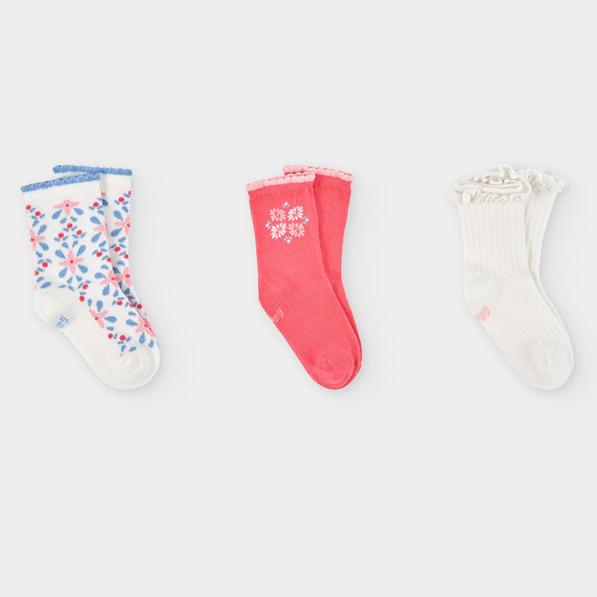 Pack de chaussettes en coton blanc, BOBOLI