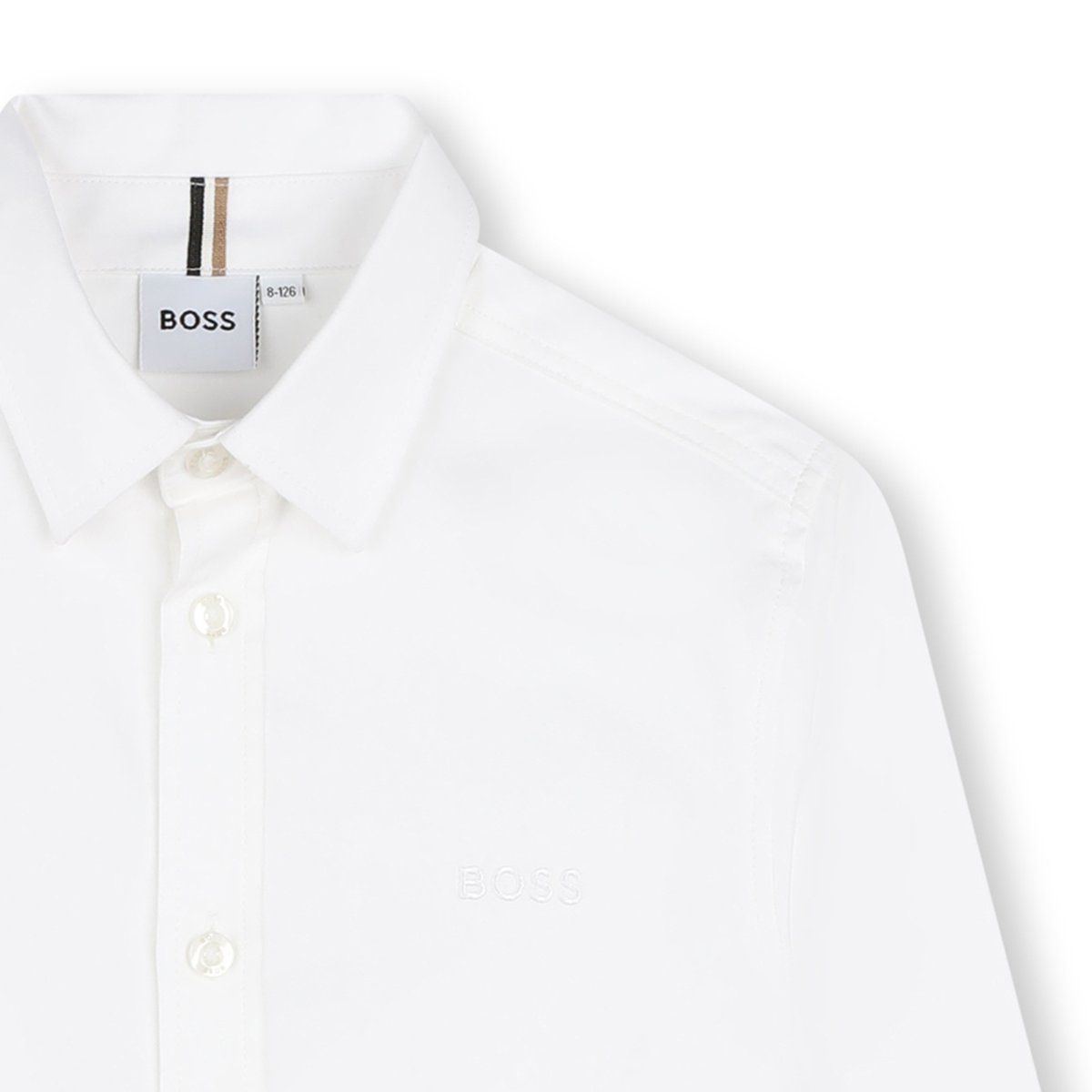 Chemise manches longues blanc, BOSS KIDSWEAR