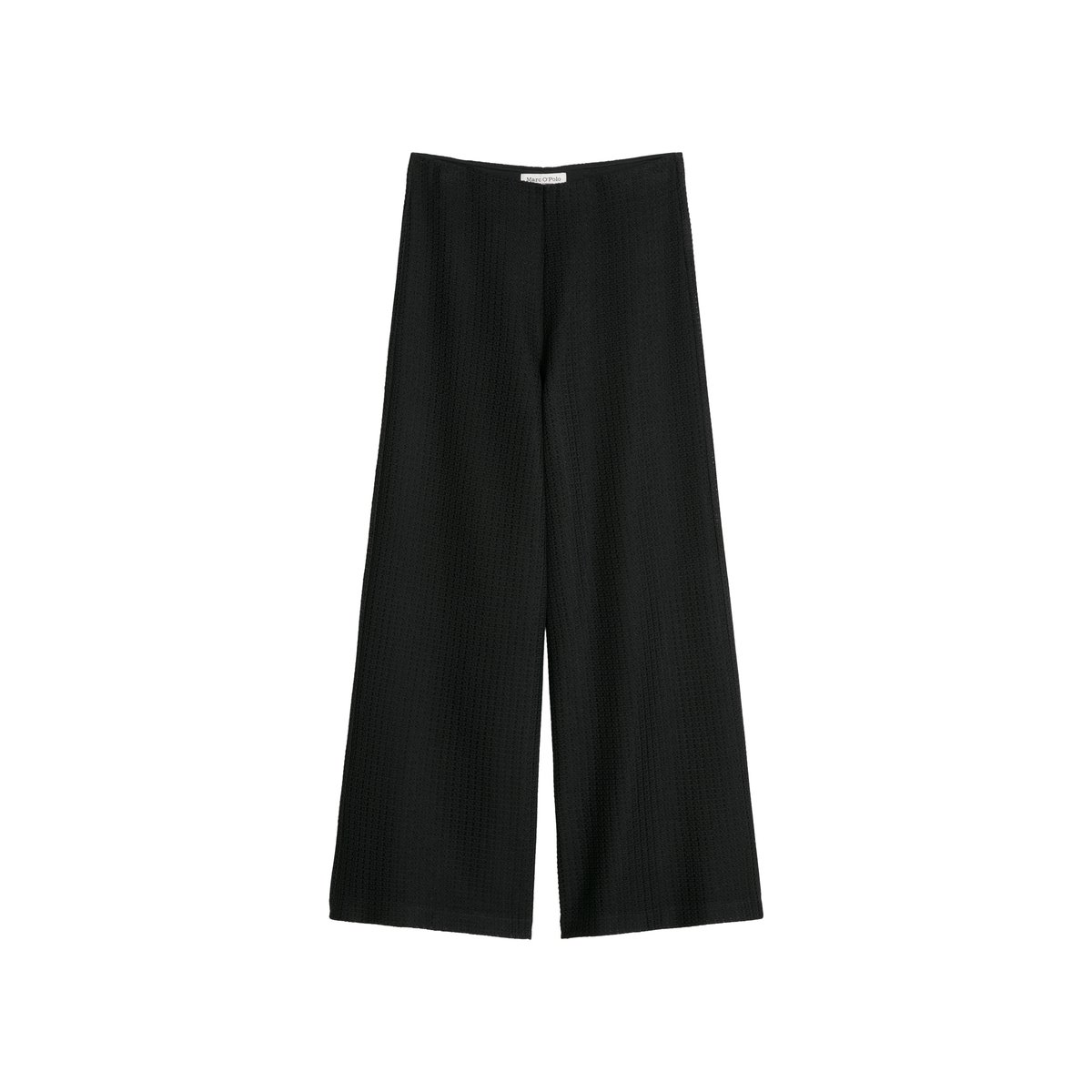 Crochet Pull-On-Pants slim en jersey de coton mélangé noir, MARC O'POLO