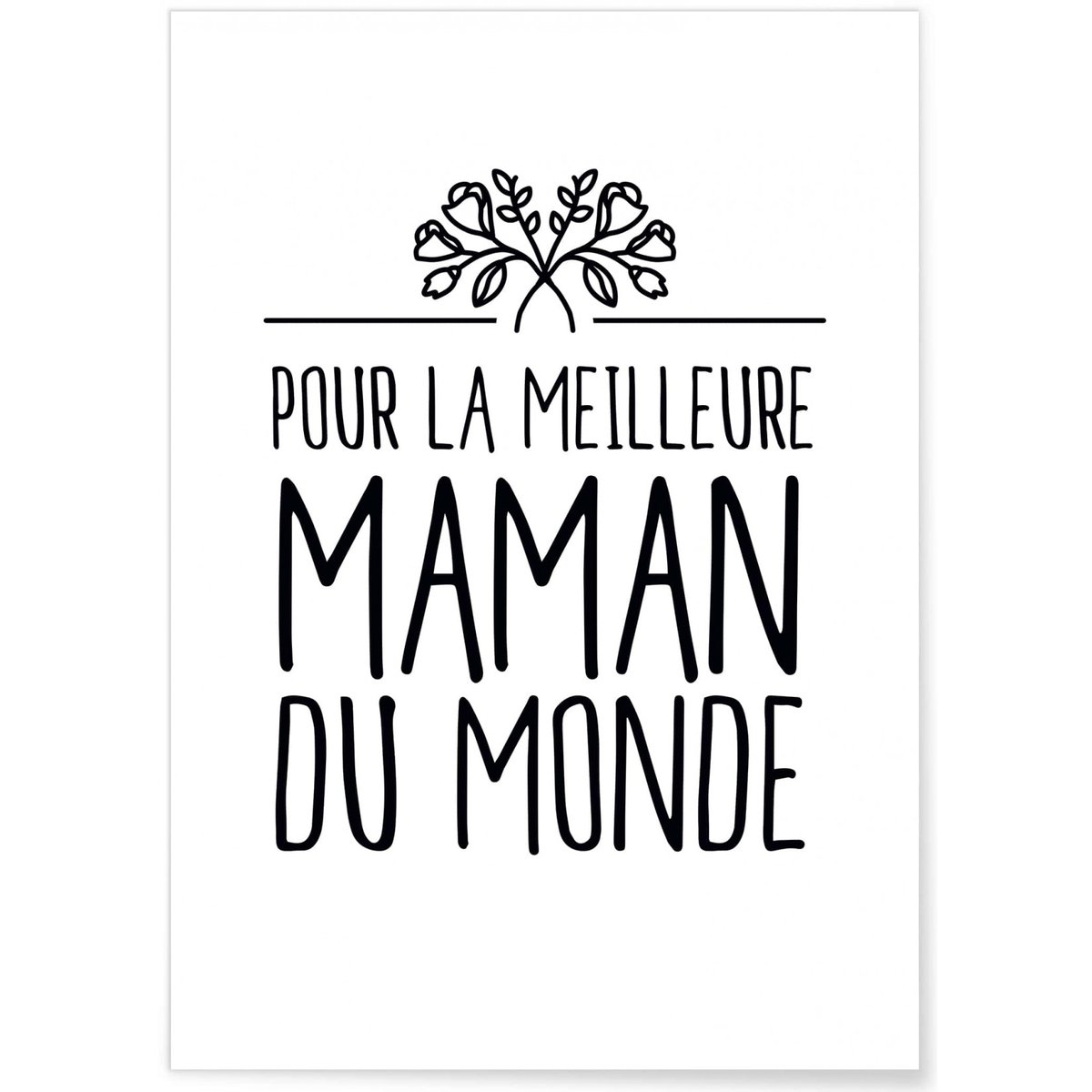 Poster Meilleure Maman blanc, L'AFFICHERIE
