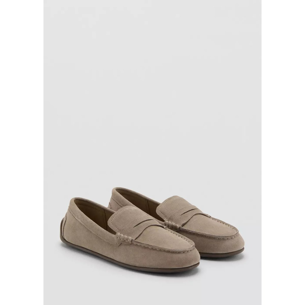 Mocassins cuir sable, MANGO KIDS