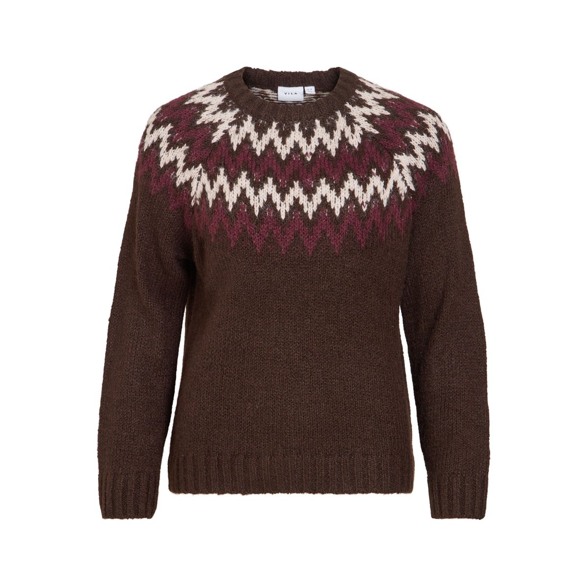 Pull En Maille marron - coffee bean1, VILA