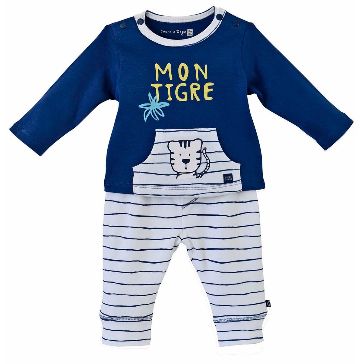 T-shirt et pantalon garcon cais bleu, SUCRE D'ORGE