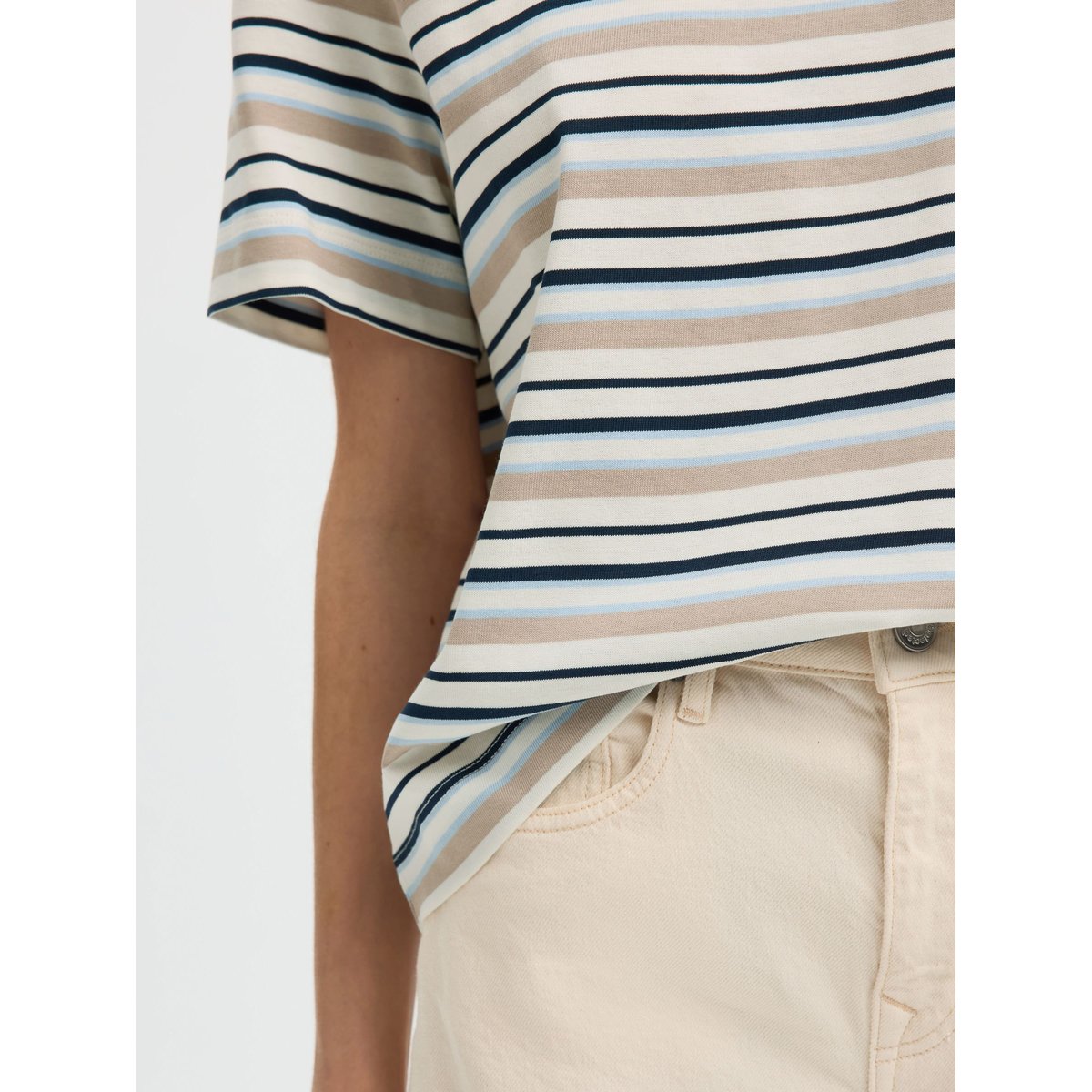 T-Shirt cashmere blue 2, SELECTED