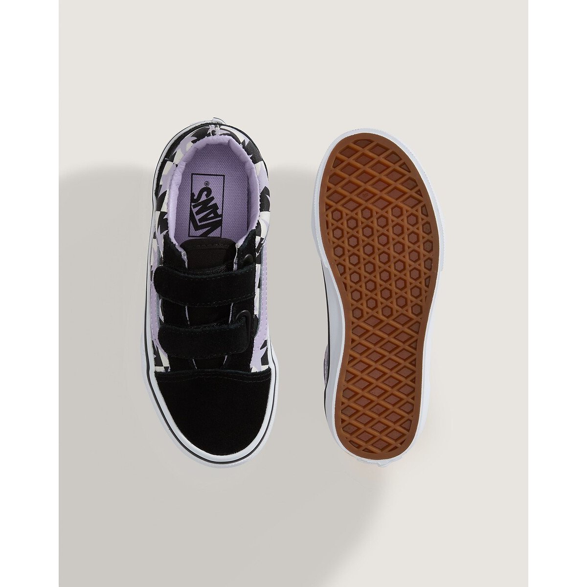 Baskets basses à scratch, UY OLD SKOOL V noir/violet/blanc, VANS