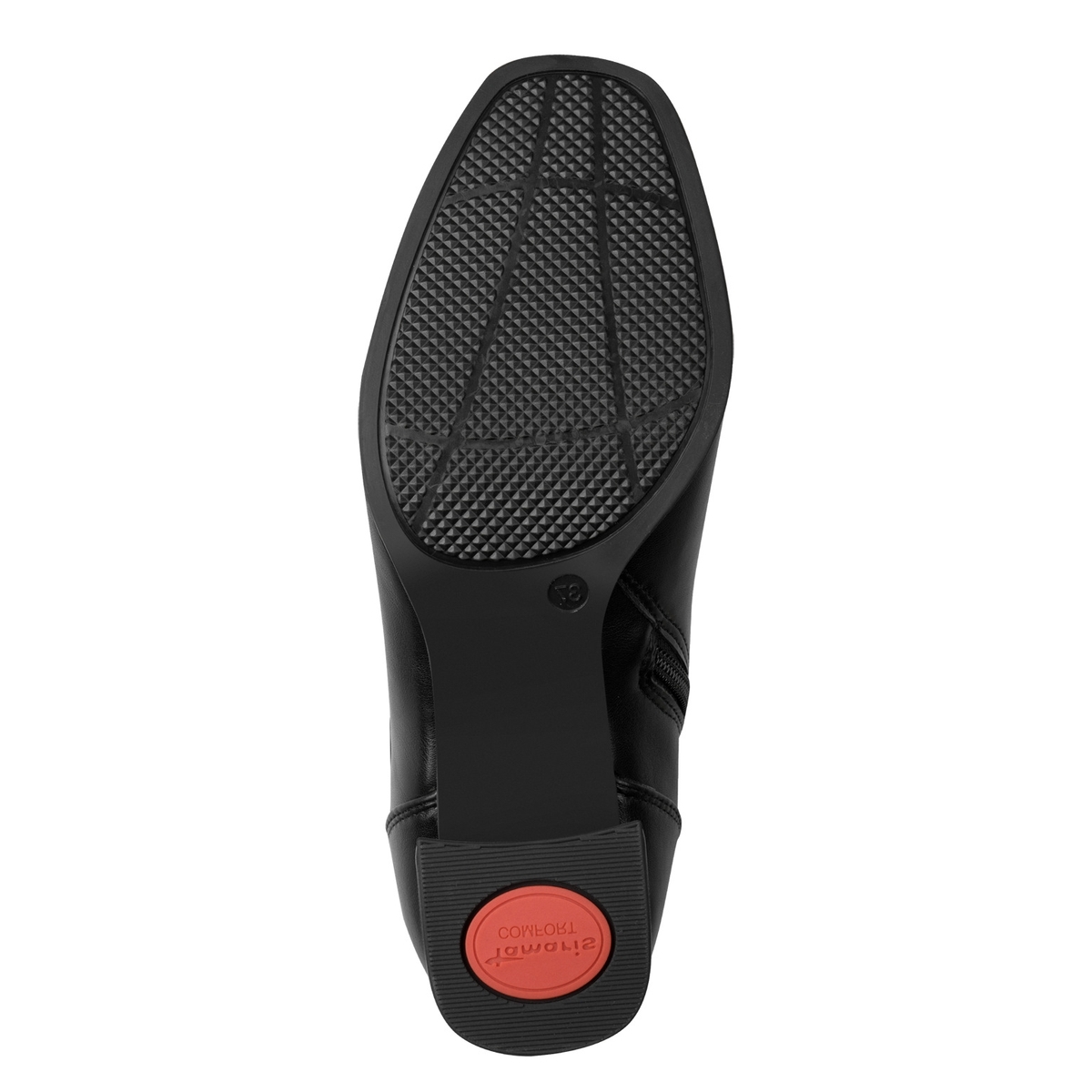 Bottine talon bloc noir nappa, TAMARIS