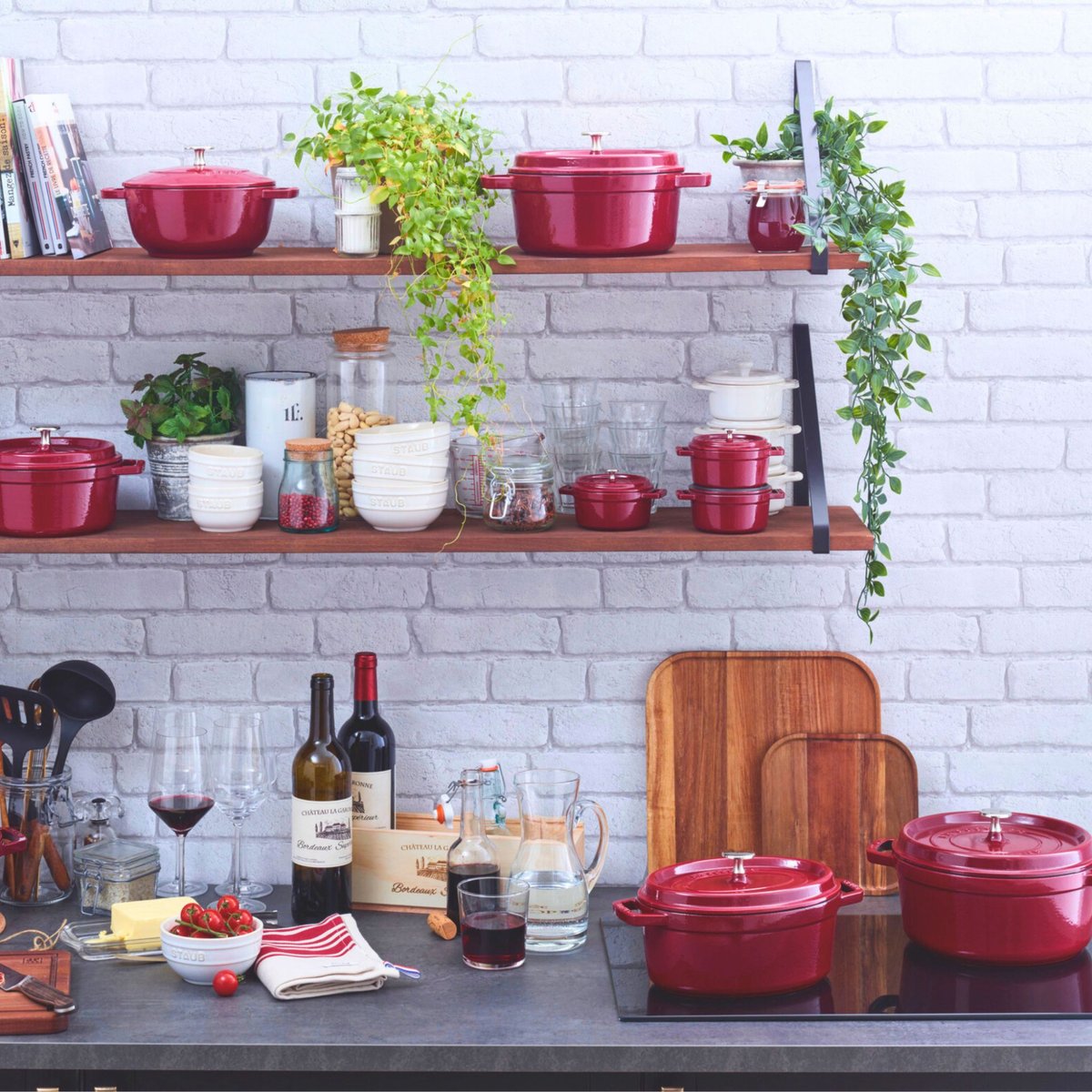Cocotte 26 cm, Rond(e) bordeaux, STAUB