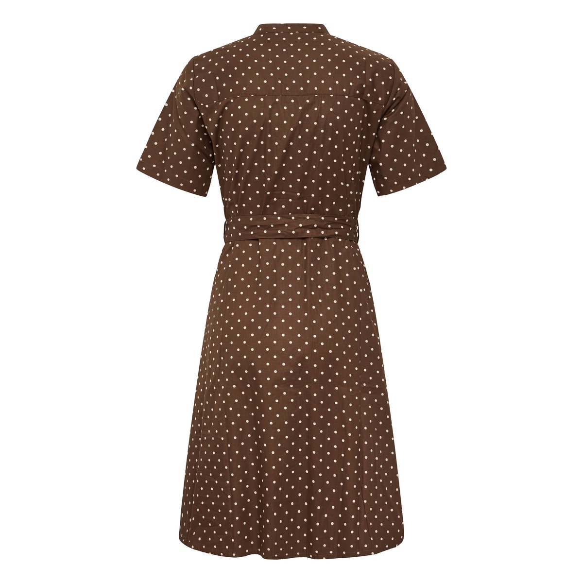 Robe décontractée marron fanty dot fondue, ICHI