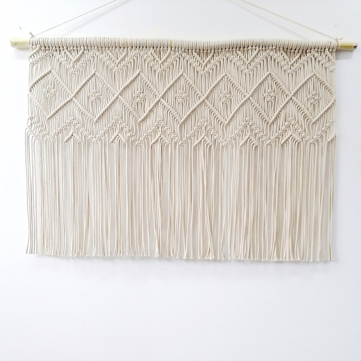Decoração de parede em macramé MURALHA XL, Macramar natural, MACRAMAR