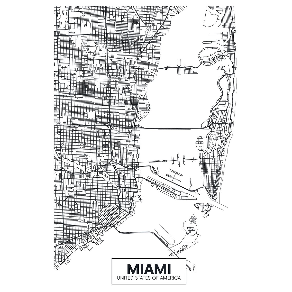 Tableau miami usa tableau alu dibond, HEXOA
