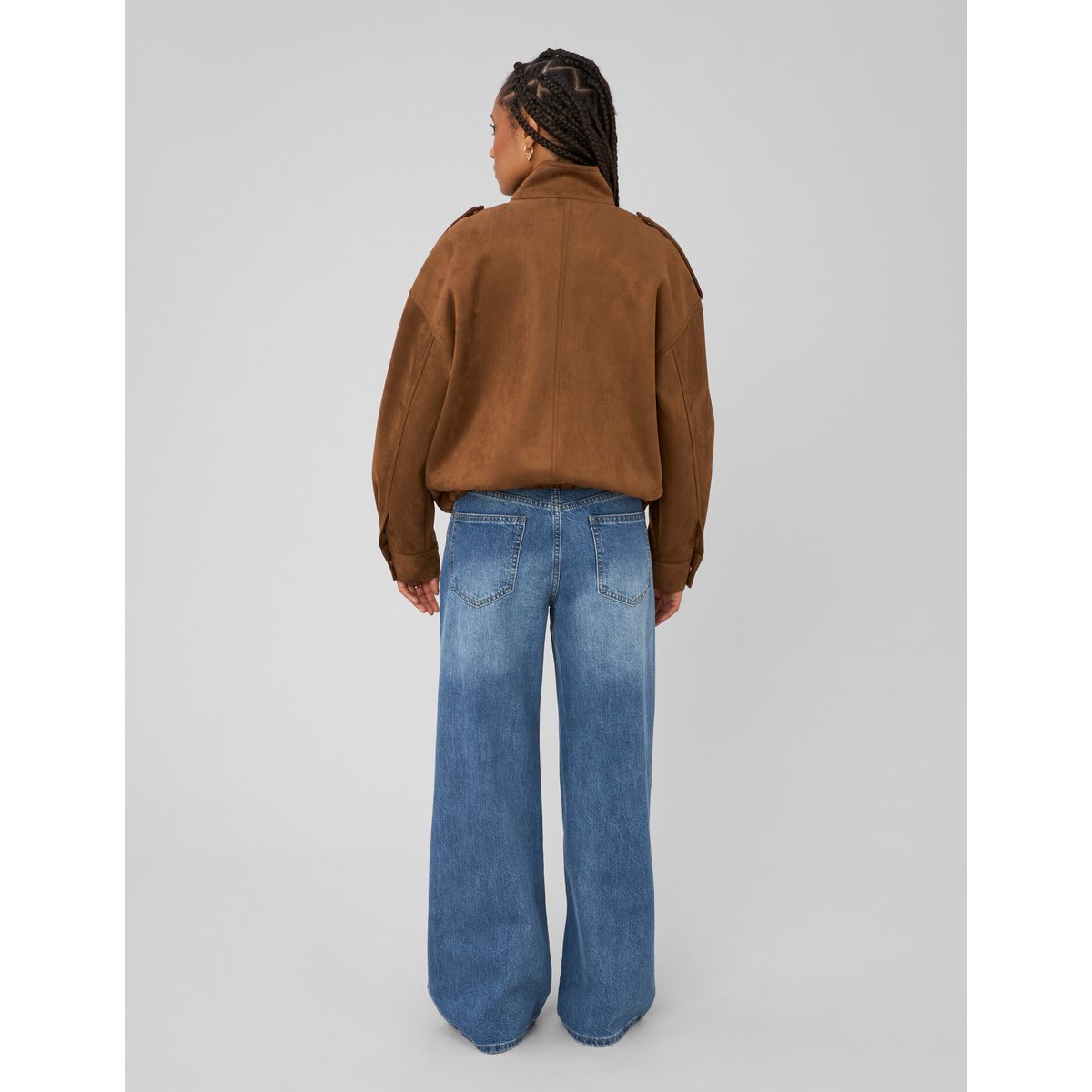 Blouson suédine marron foncée, BZB