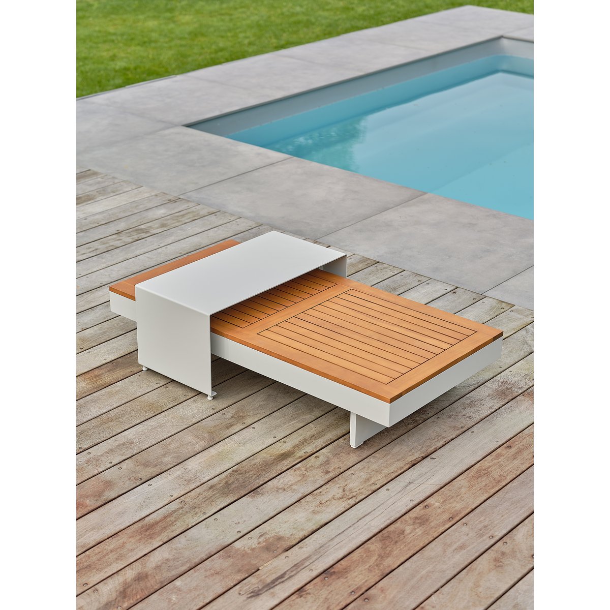 Salon de jardin d'angle 6 places MINERA gris clair, REMARQUABLE