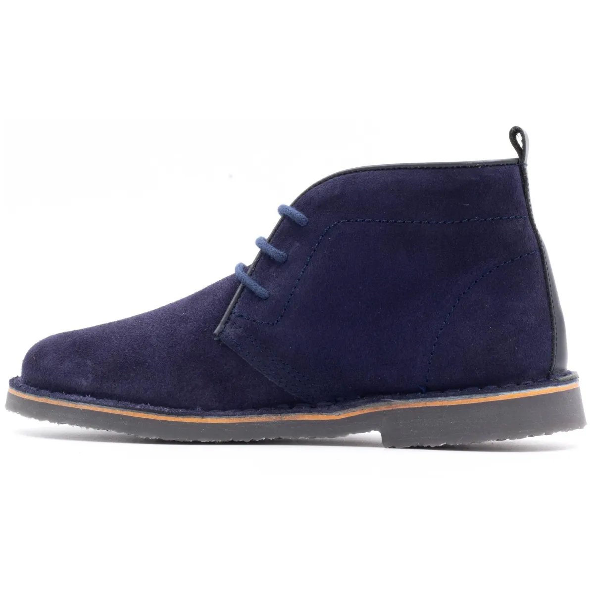 Boni Maxime - Chaussures enfant en cuir à lacet bleu marine, BONI&SIDONIE