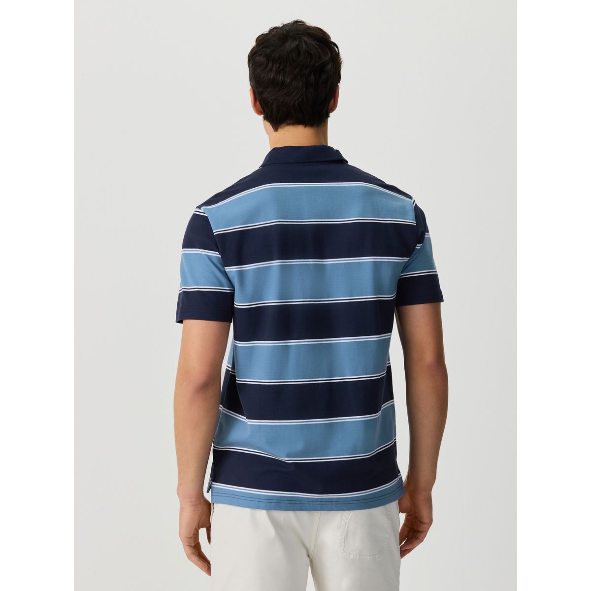 Polo à rayures horizontales bleu, NEXT