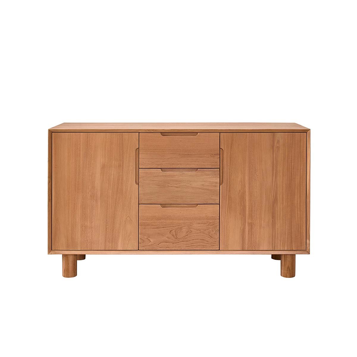 Meuble sous vasque en teck massif 140 cm GUSTAVE naturel, BERAH GETAH