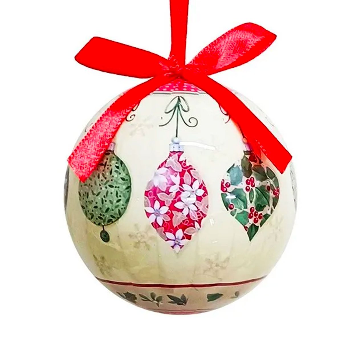 Coffret de 6 boules de Noël rétro 7.5cm bleu, WADIGA