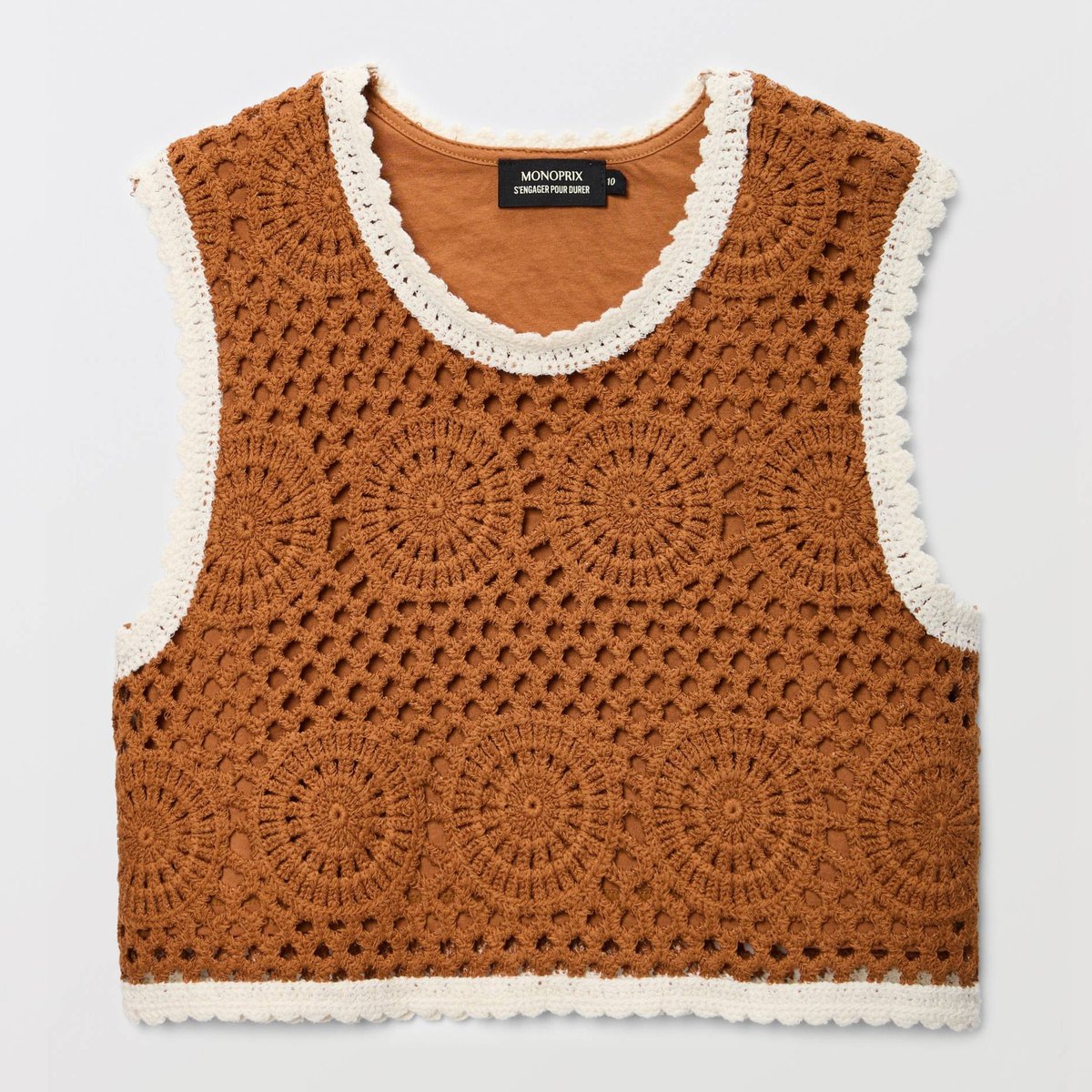 Top en crochet copeau, MONOPRIX