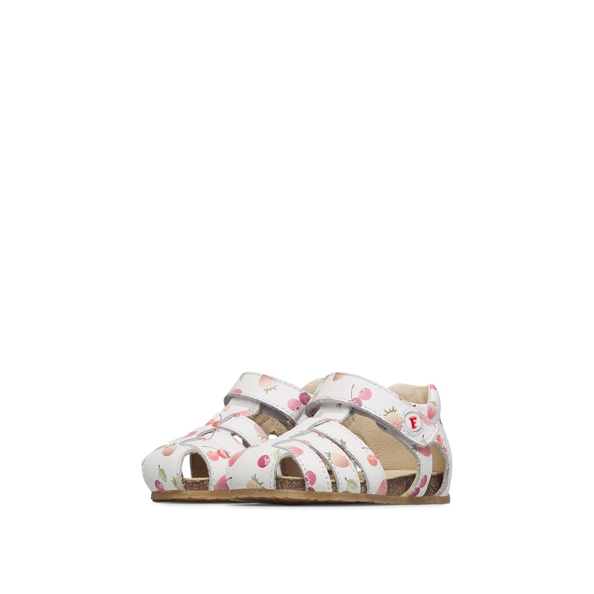 Sandales semi-fermées en cuir ALBY blanc-, FALCOTTO