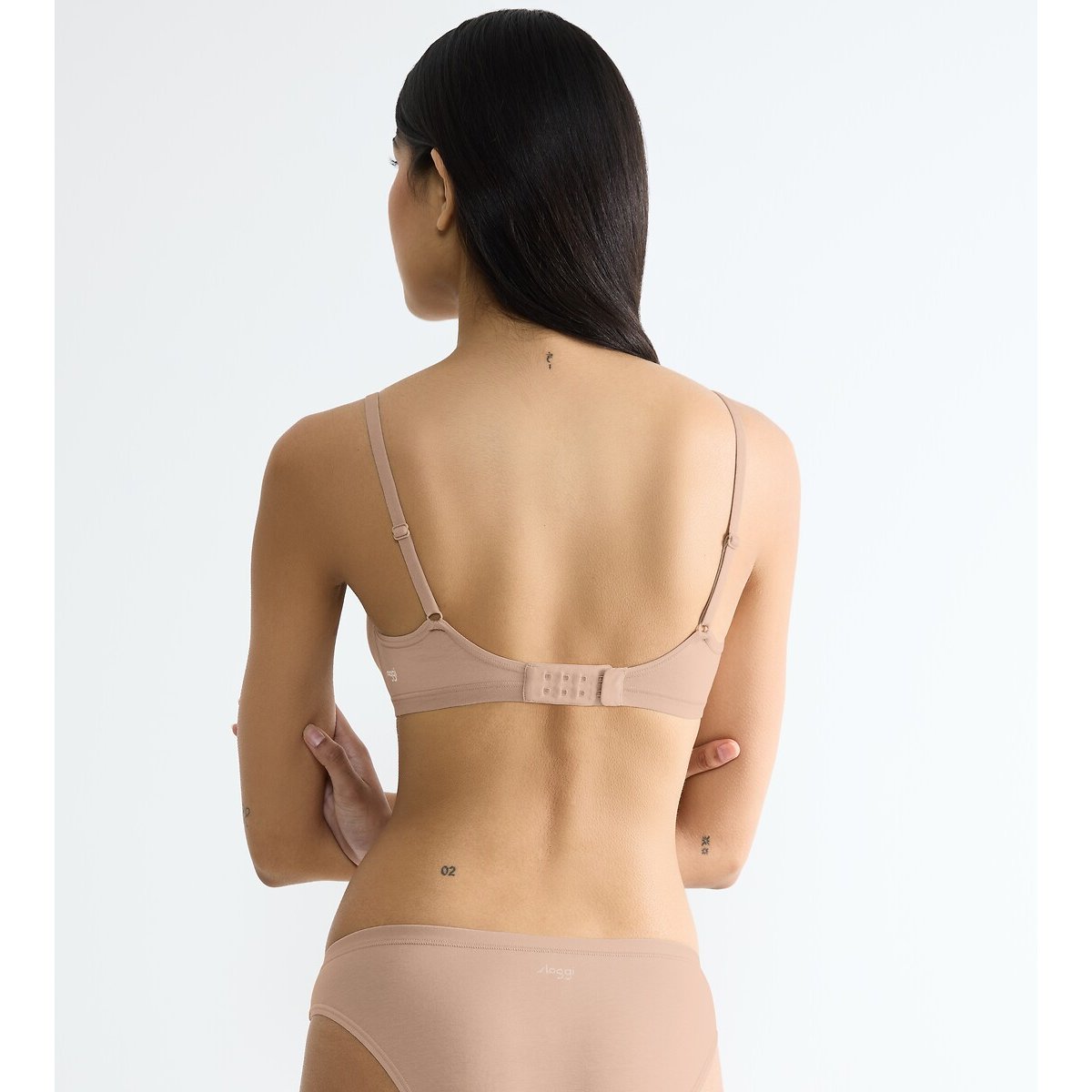 Reggiseno in cotone senza ferretti Go Daily beige, SLOGGI