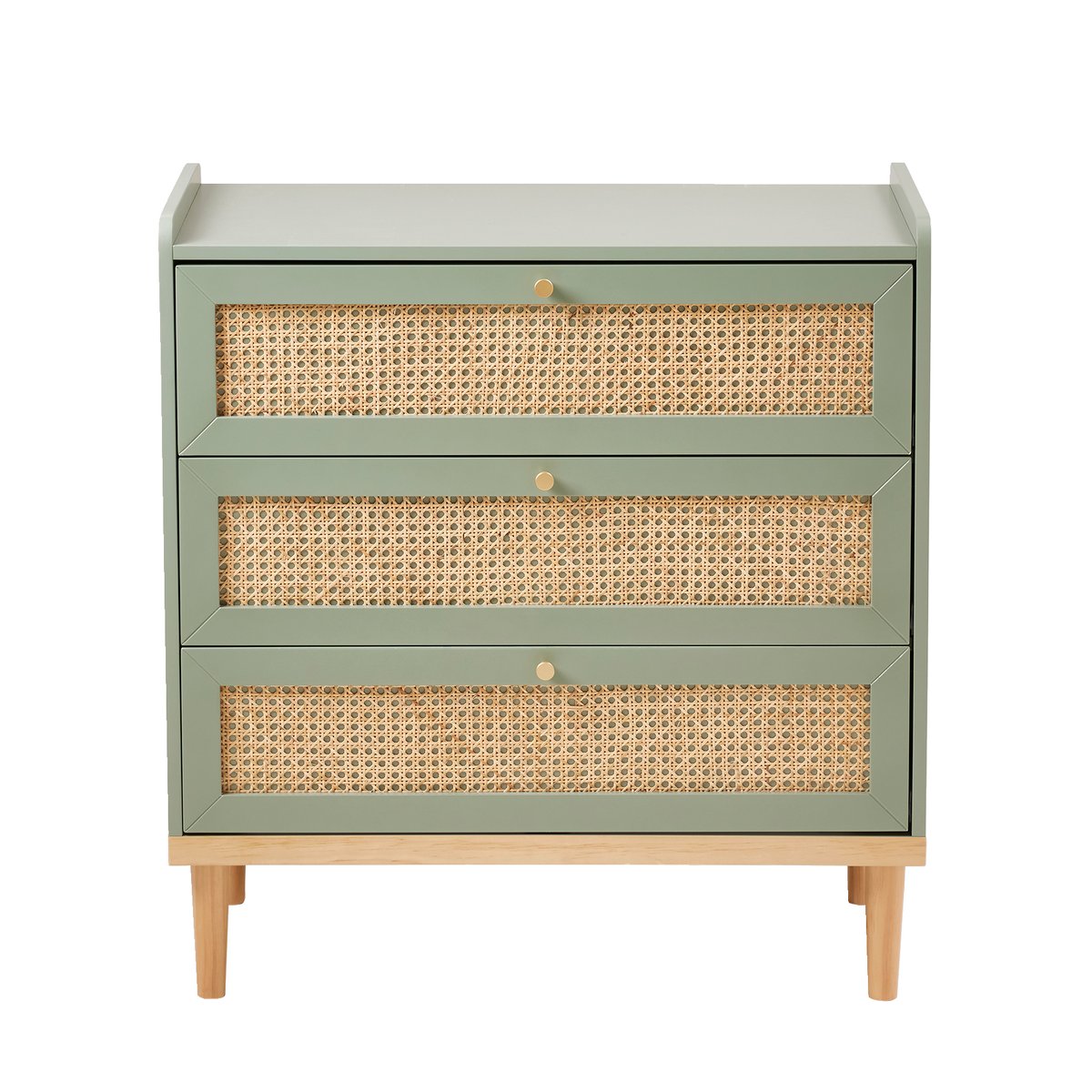 Commode en cannage LIGNE POÉSIE vert, VERTBAUDET