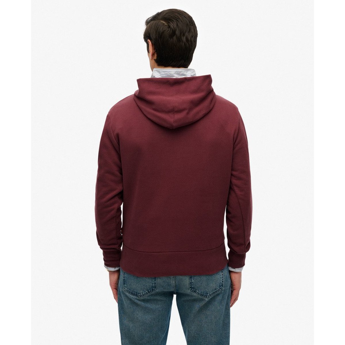 Sweat à capuche Core Sport rouge porto, SUPERDRY