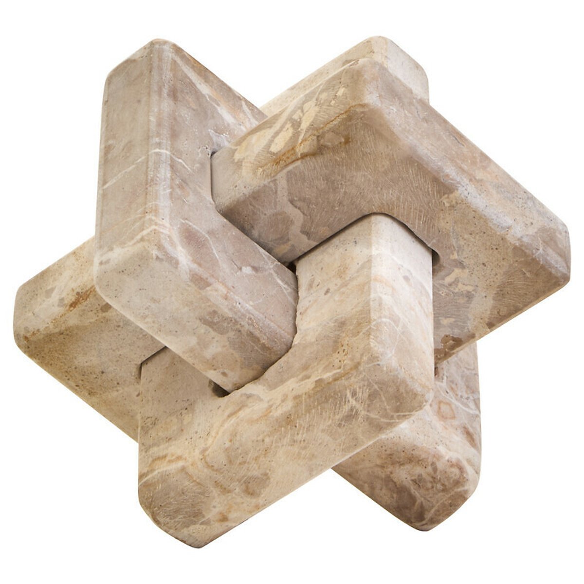 Decor Marble Knot Sculpture in Chocolate brown , FIFTY FIVE SOUTH