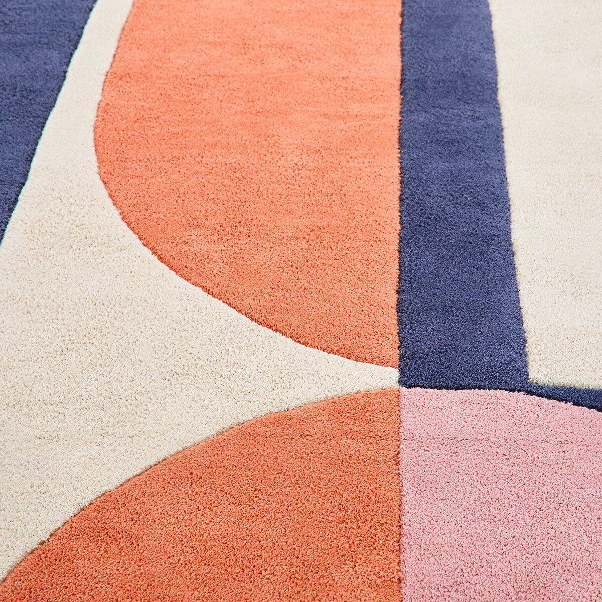 Tapis motifs géométriques en 100% coton multicolore, MAPOÉSIE X LA REDOUTE INTÉRIEURS