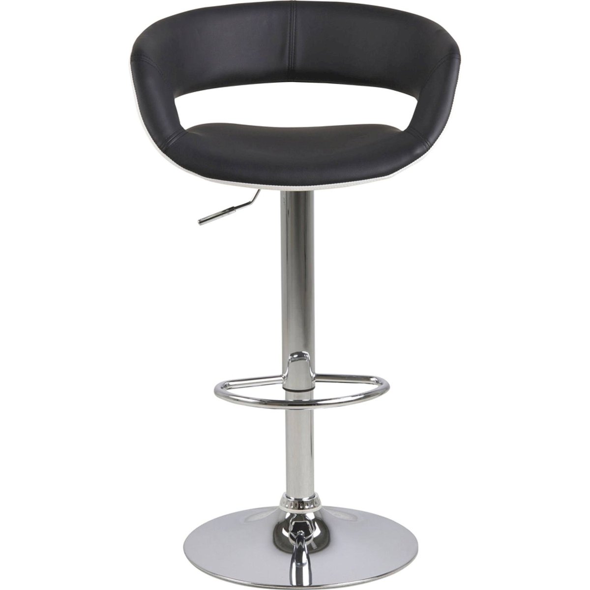 Tabouret de bar réglable collection HANNAH noir et blanc, RECOLLECTION
