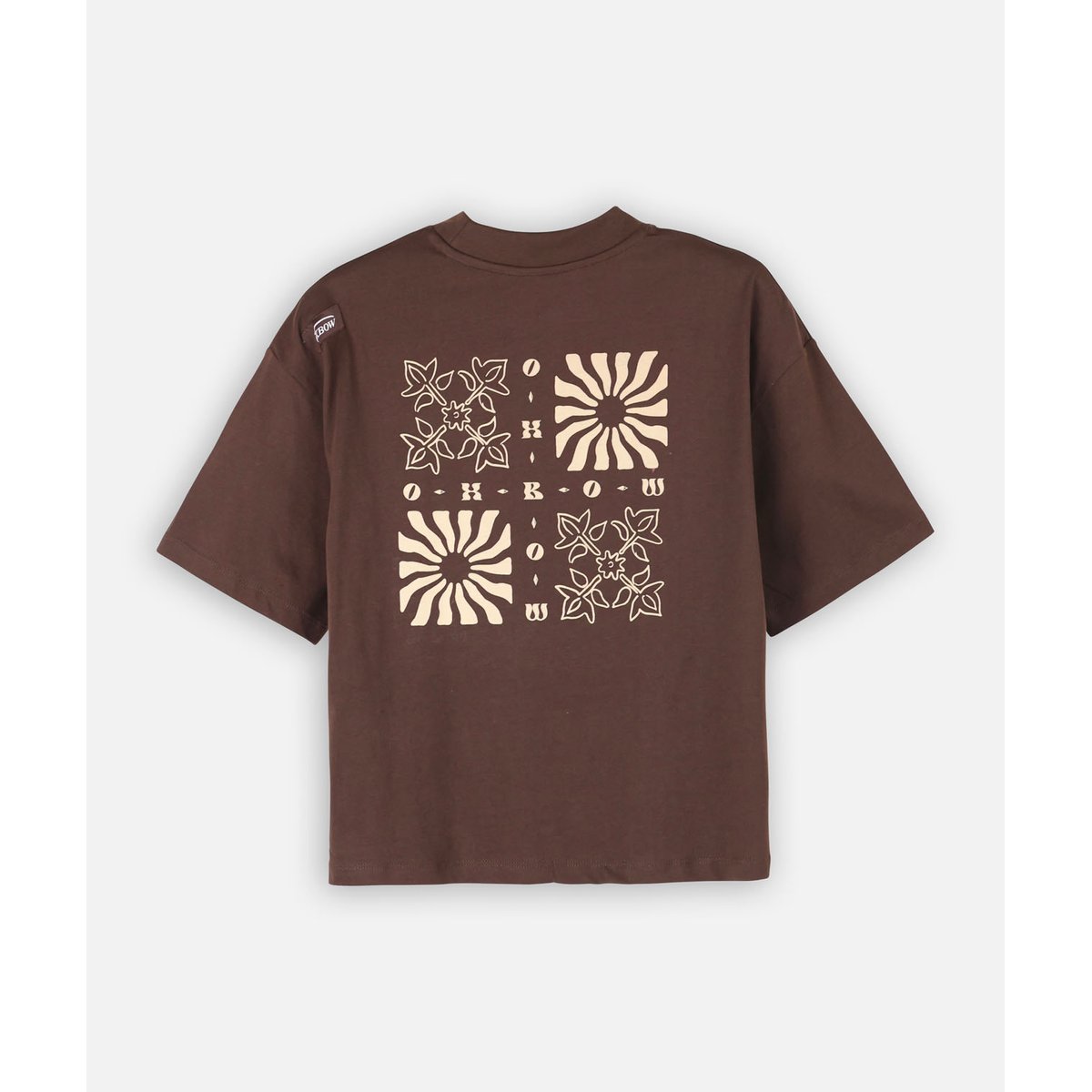 Tee-shirt printé poitrine et dos ASY dark brown, OXBOW