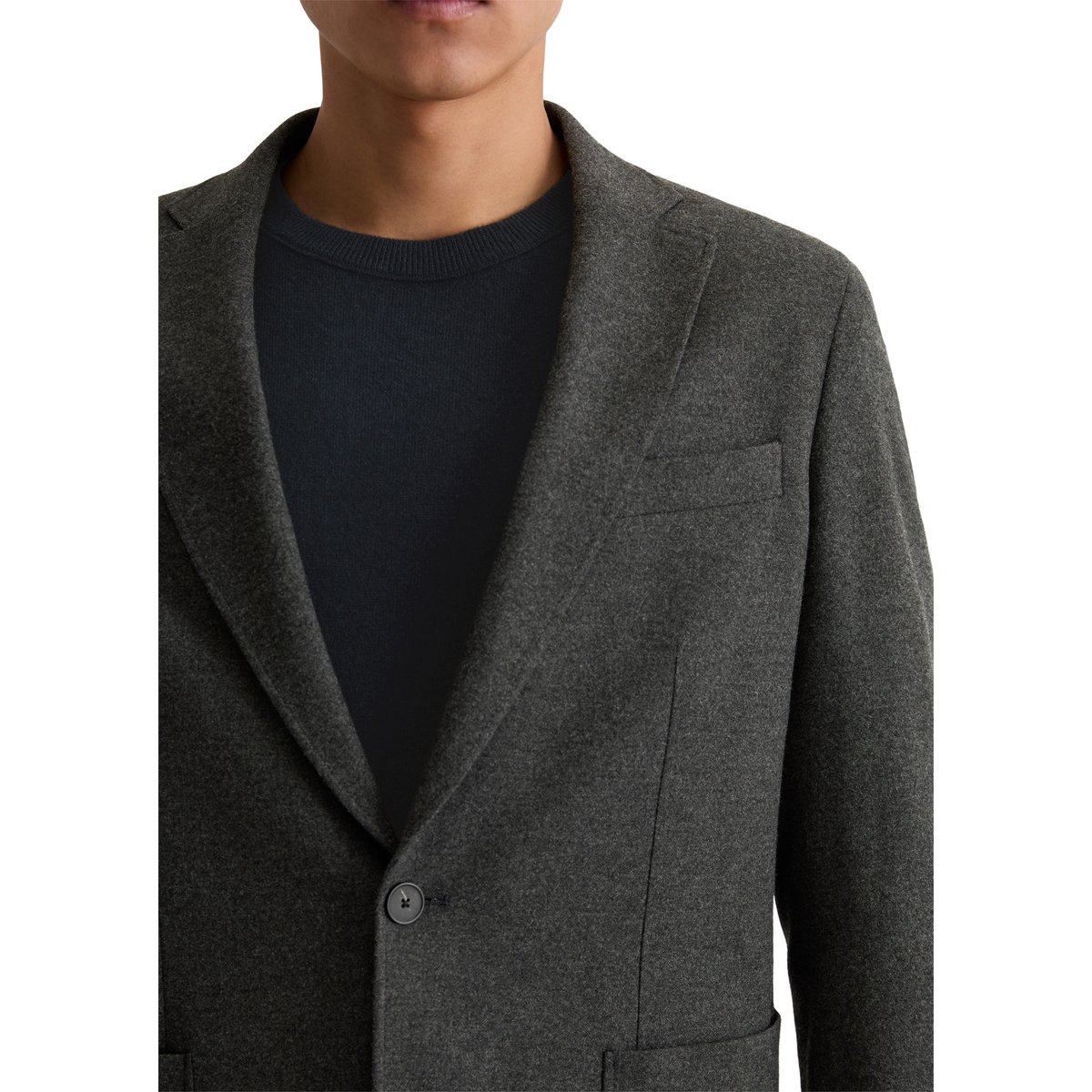 Veste shaped en tech flannel de haute qualité noir, MARC O'POLO