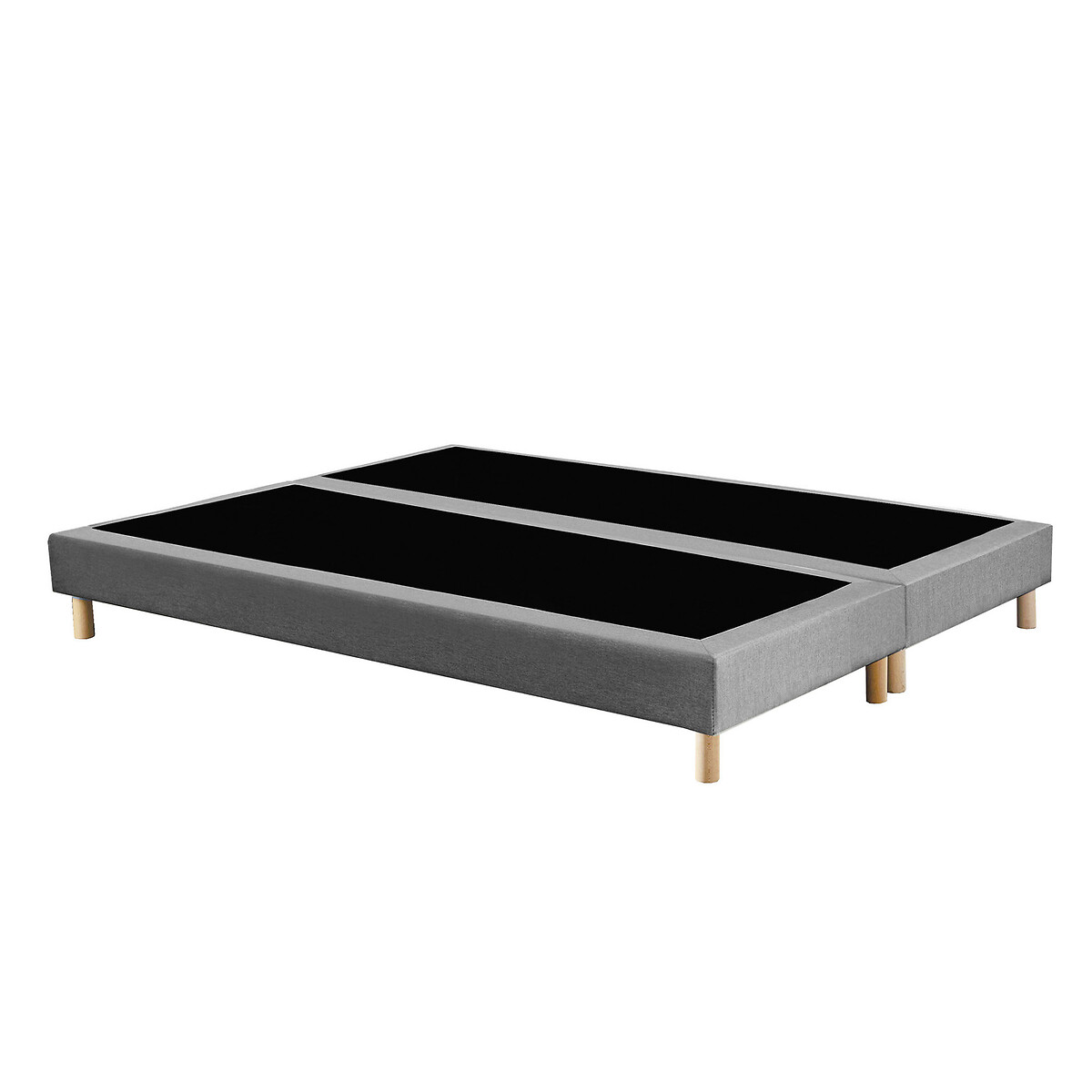 Sommier tapissier déco 12 lattes avec pieds gris chiné, LA REDOUTE INTERIEURS