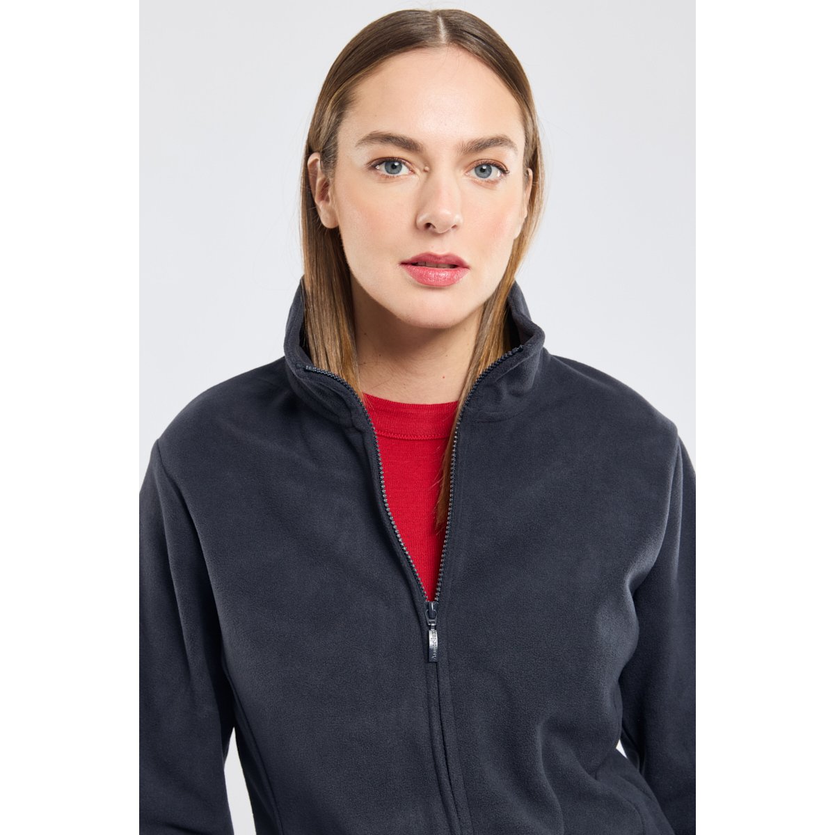 Veste polaire double zip à col montant r.navy/blanc/r.navy, ARMOR-LUX