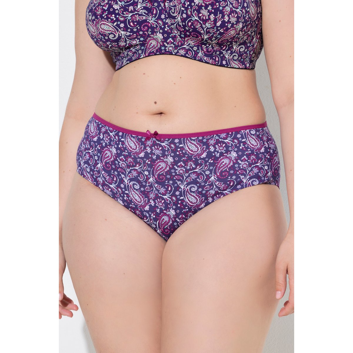 Culottes midi, lot de 5, cachemire / unies bleu lilas, ULLA POPKEN
