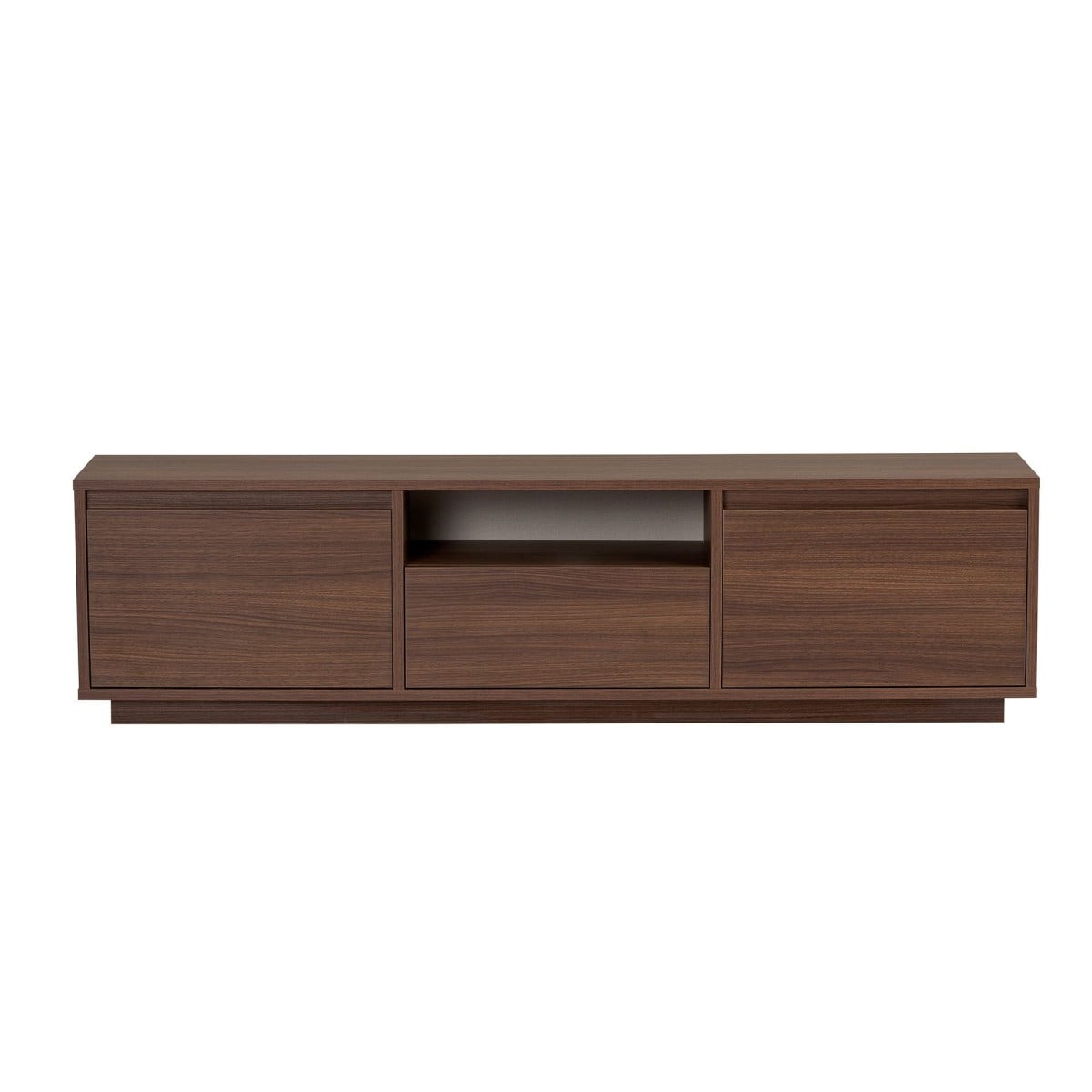 Meuble TV 3 abattants 1 niche - LUME noyer, CALICOSY