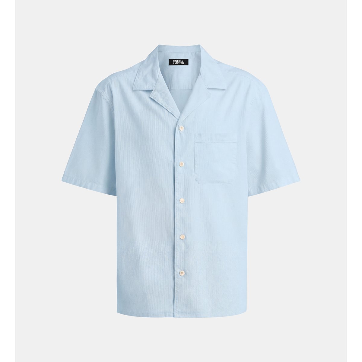 Chemisette droite tirtnew coton bleu ciel, GALERIES LAFAYETTE
