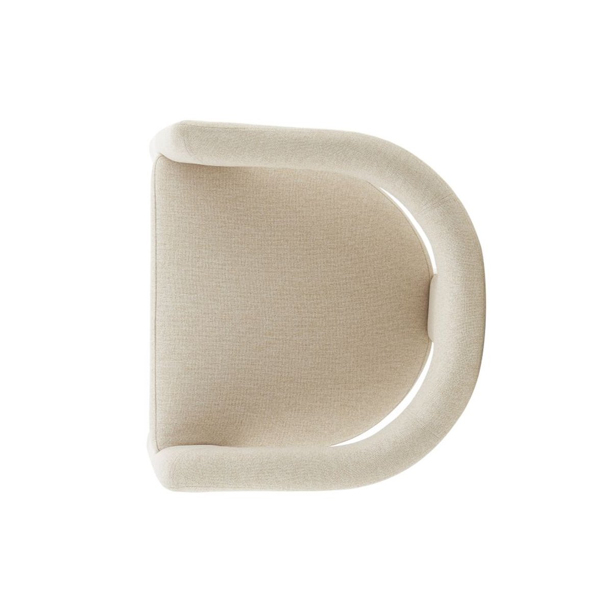 Chaise repas 3 pieds full tissu sable, ZAGO