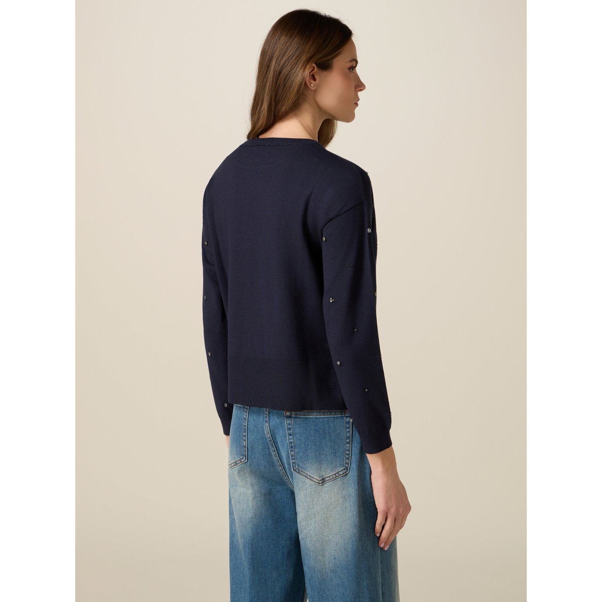Pull avec cristaux bleu, OLTRE