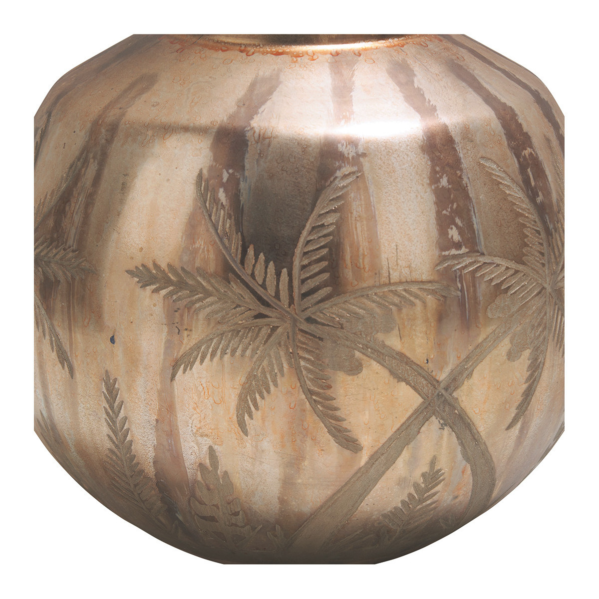 Vase en verre doré, BLANC D’IVOIRE