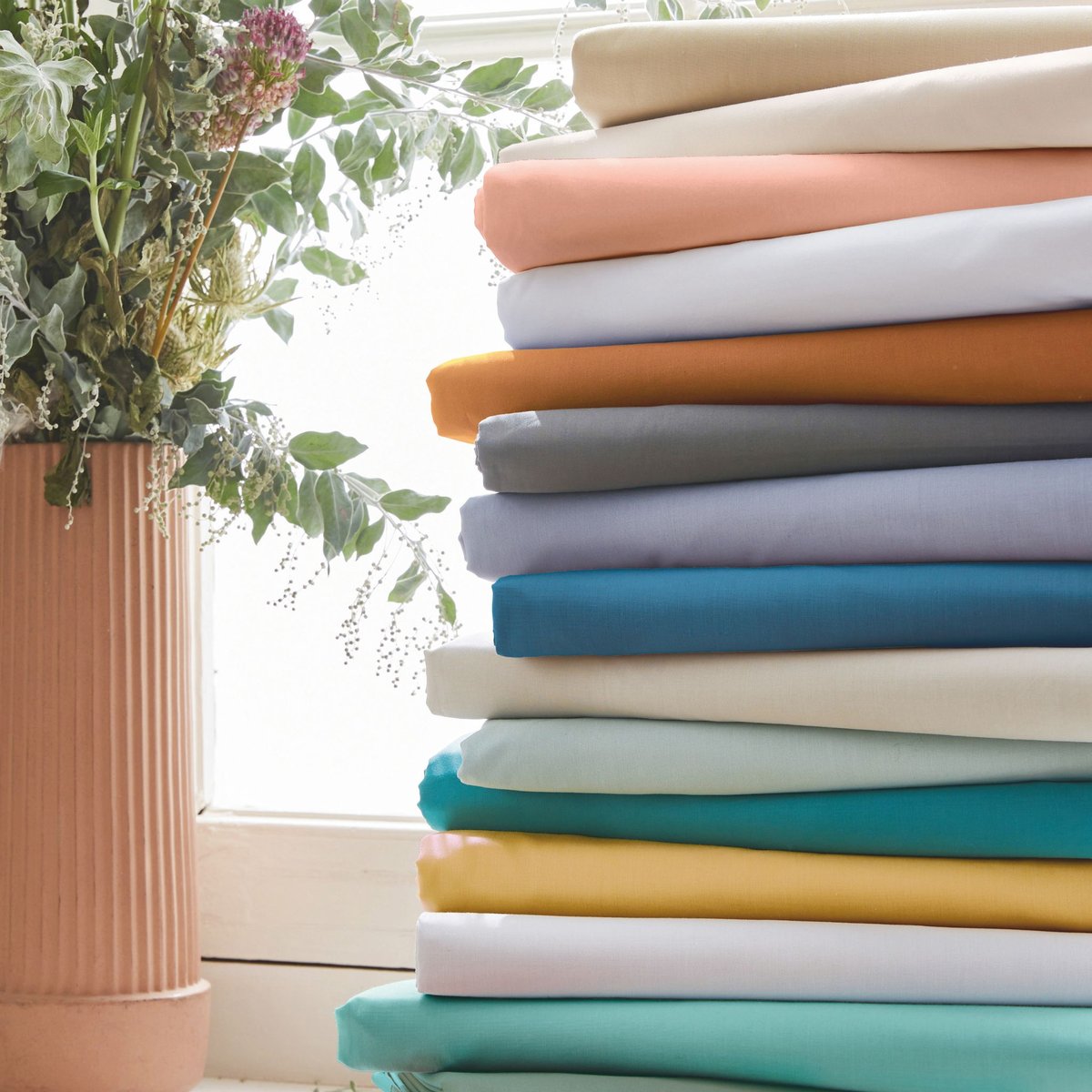 Taie de traversin 100% percale marron, TRADILINGE