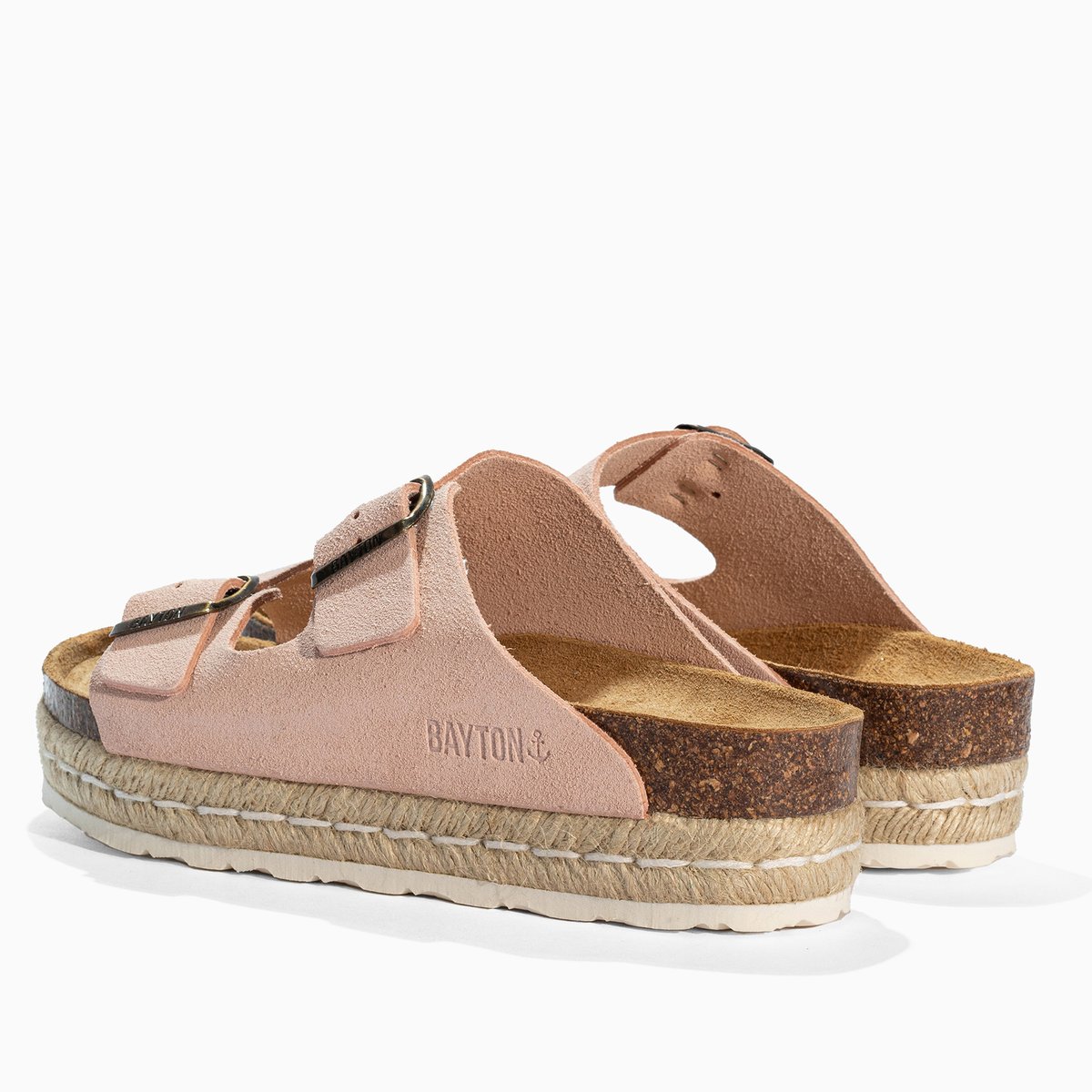 Sandales en cuir suedé OLYMPE orange, BAYTON