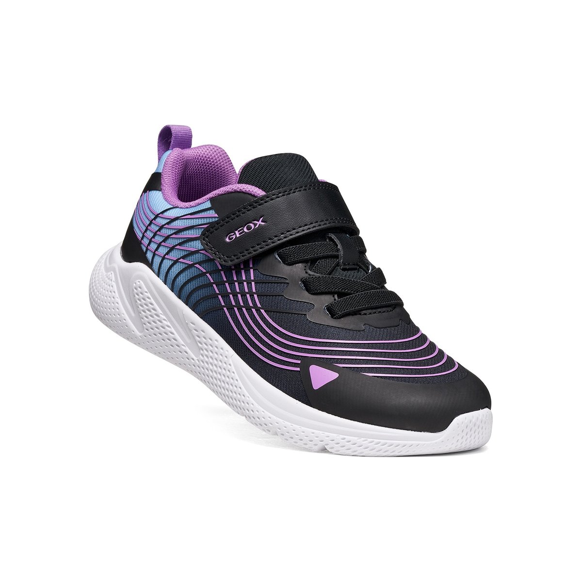 Baskets respirantes, SPRINTYE noir/rose, GEOX