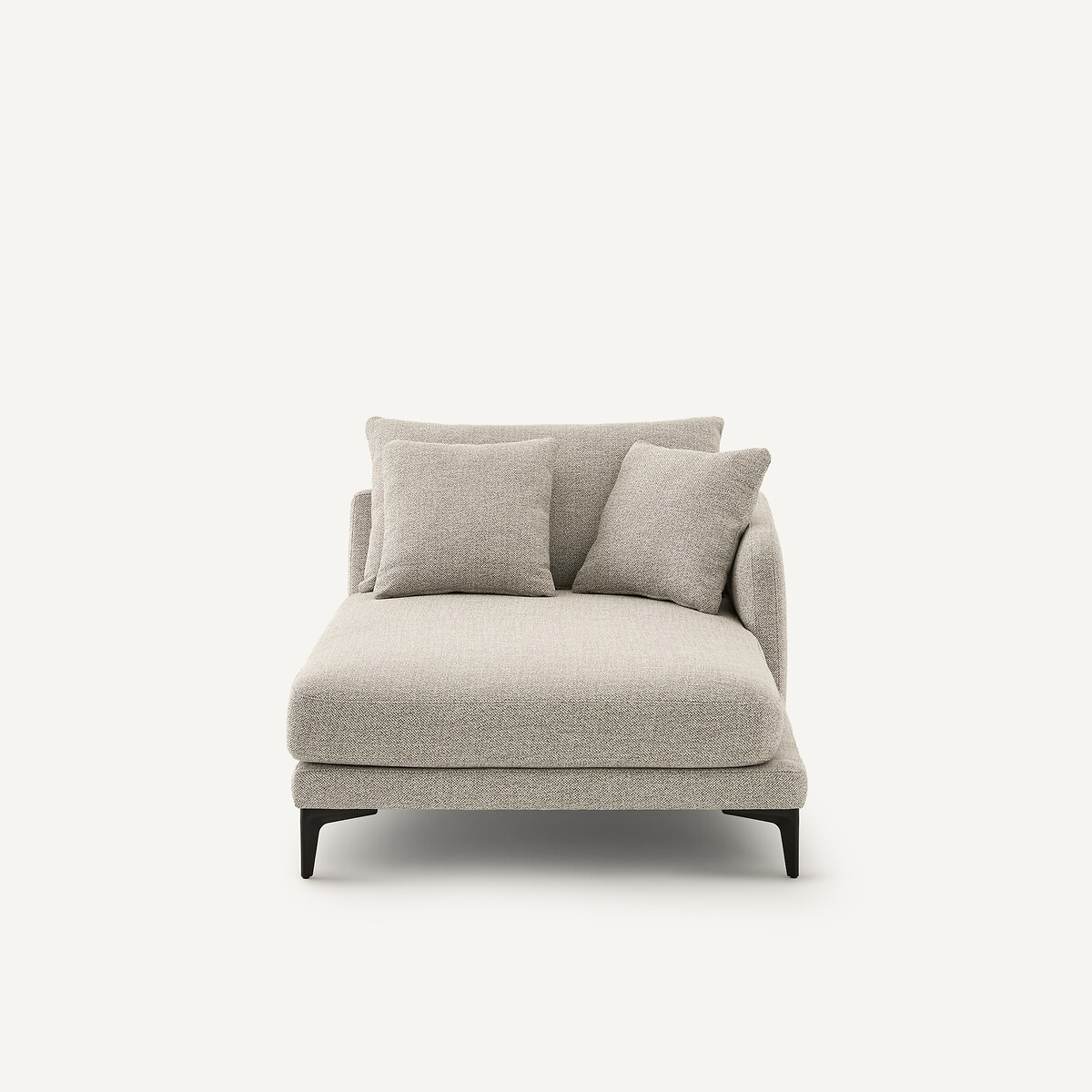 Méridienne en mélange texturé, MODERNISTE gris moyen, AM.PM X EMMANUEL GALLINA